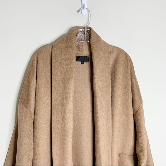 Nili Lotan Laight Wool Blend Duster Coat (Sz XS) Shawl Collar Tan Camel - Picture 7 of 16